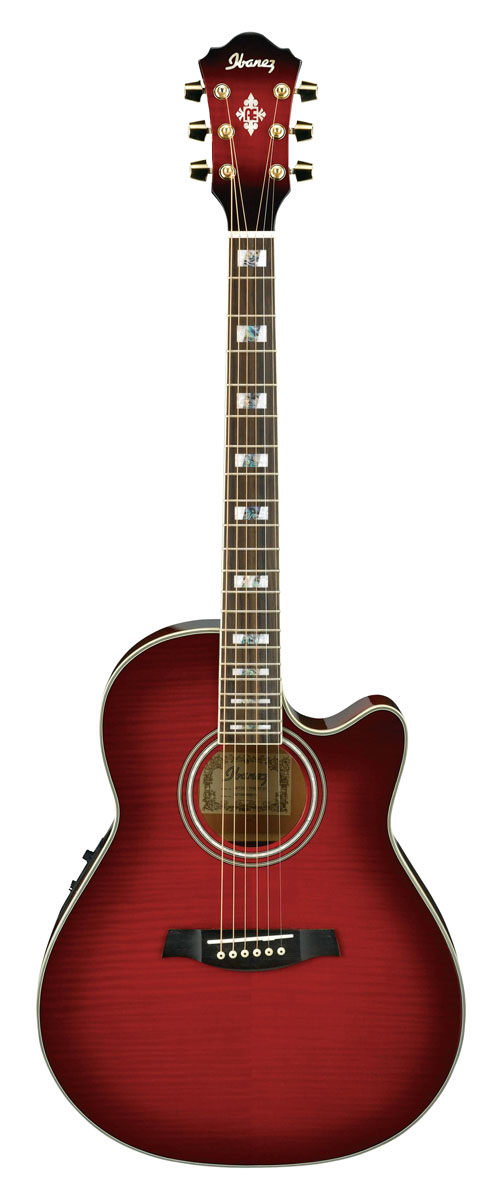 Ibanez Ibanez AEF30E AEF Acoustic-Electric Cutaway Guitar - Transparent Violet Sunburst