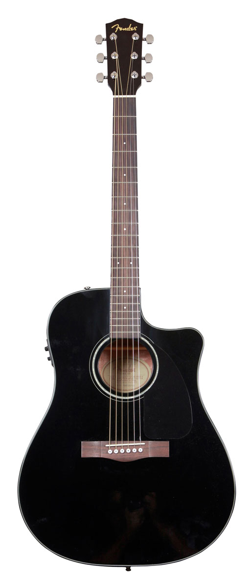 Fender Fender CD-60CE Acoustic-Electric Classic Guitar (w/Case) - Black