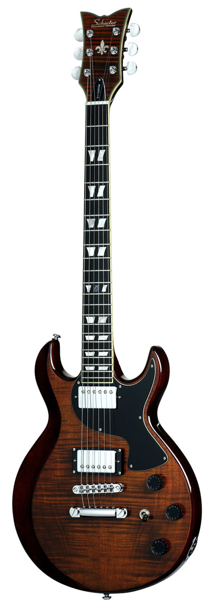 Schecter Schecter Custom S1 Electric Guitar - Transparent Amber