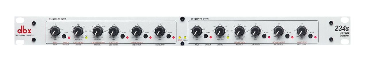 DBX dbx 234S Crossover, Mono 4-Way and Stereo 2-Way, 3-Way
