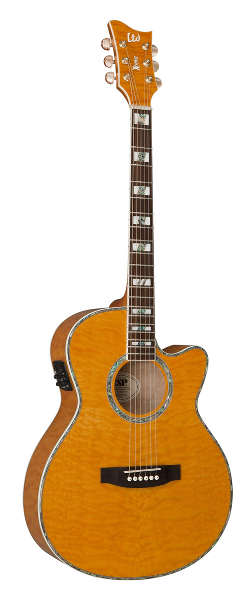 ESP ESP LTD AC30EQM Xtone Quilted Maple Top Acoustic-Electric Guitar - Honey Natural