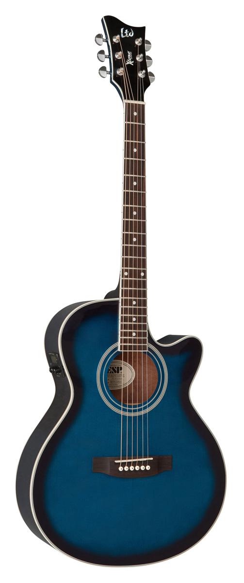 ESP ESP LTD AC5E Xtone Spruce Top Acoustic-Electric Guitar - See-Thru Blue Burst