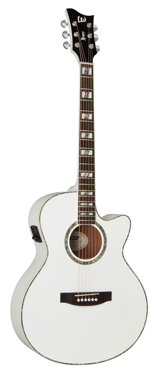ESP ESP LTD AC10E Xtone Spruce Top Acoustic-Electric Guitar - Pearl White