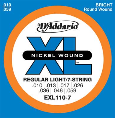 D'Addario D'Addario EXL110-7 XL Electric Guitar Strings, 7-String