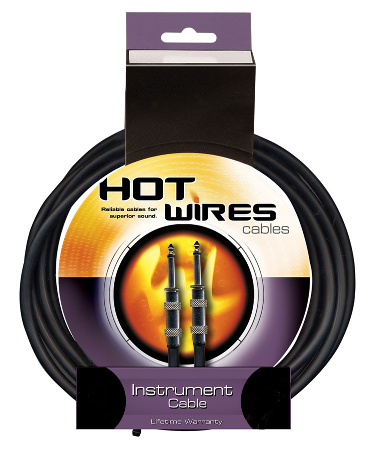 Hot Wires Hot Wires Heat Shrink 1/4 in. Guitar Instrument Cable (10 Foot)