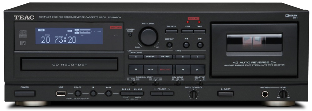 Teac TEAC ADRW900 CD and Cassette Recorder - Black
