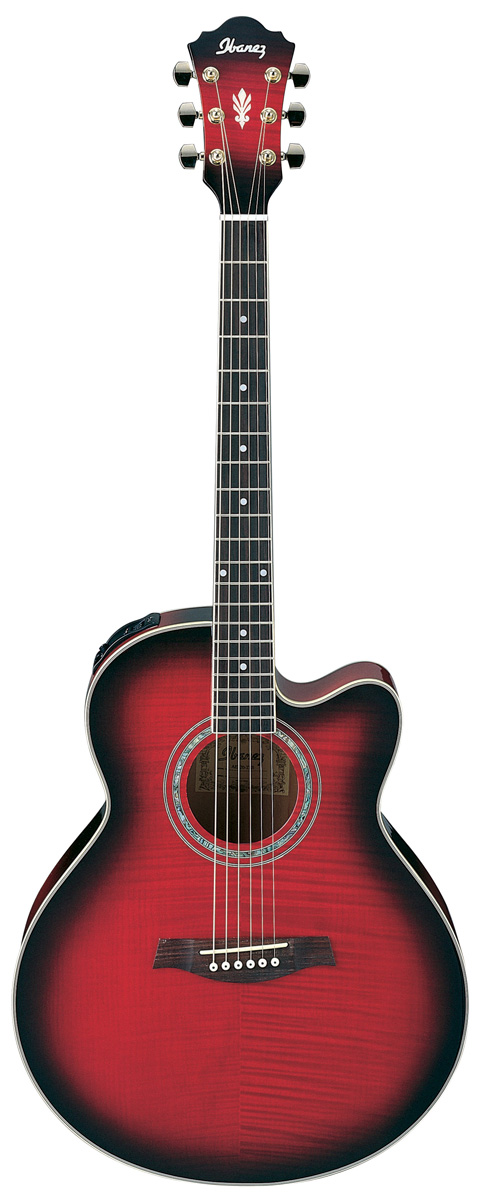 Ibanez Ibanez AEL20E Cutaway Acoustic-Electric Guitar - Transparent Red Sunburst
