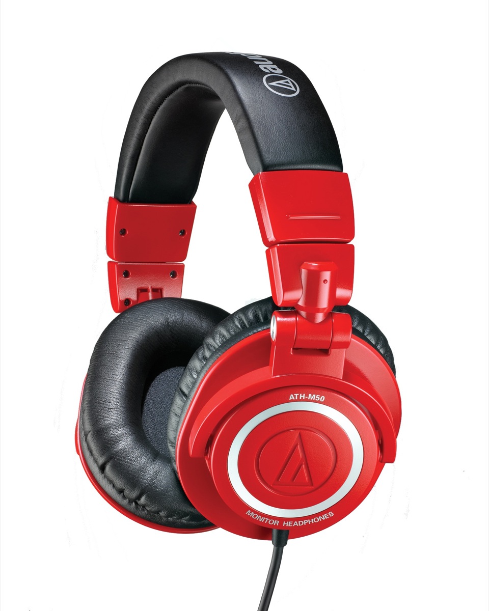 Audio-Technica Audio-Technica ATH-M50 Studio Monitor Headphones, Closed Back - Red