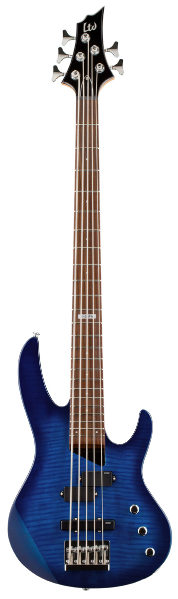 ESP ESP LTD B-55FM Electric Bass, 5-String - See Thru Blue Sunburst