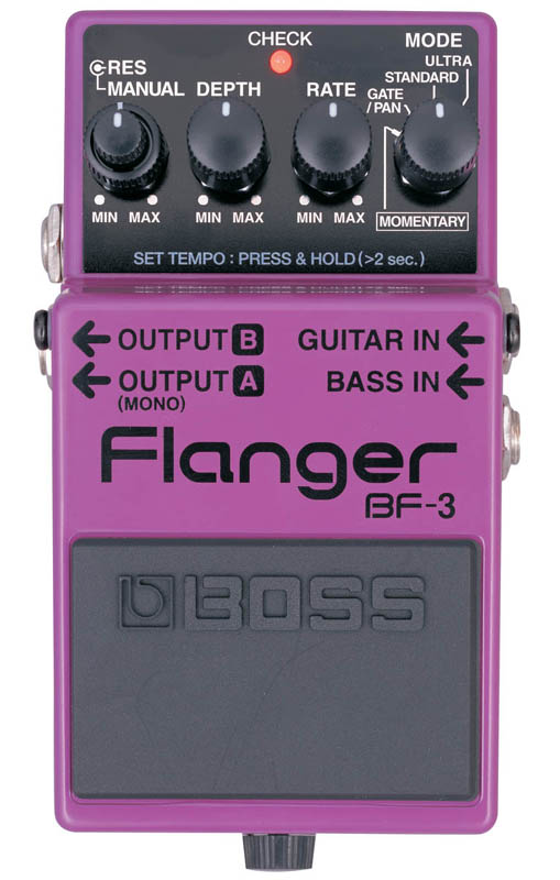 Boss Boss BF-3 Stereo Flanger Pedal, Guitar and Bass Inputs
