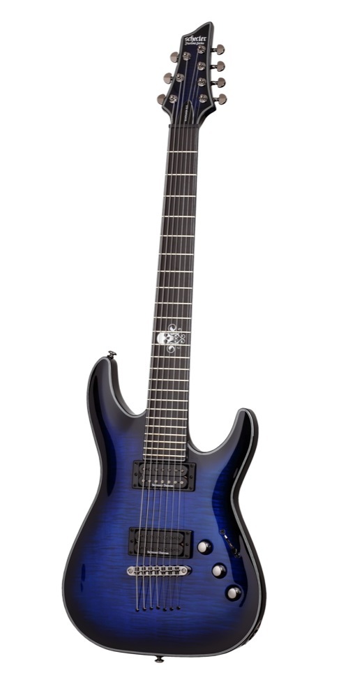 Schecter Schecter BlackJack SLS C-7 Passive Electric Guitar - See Thru Blue Burst