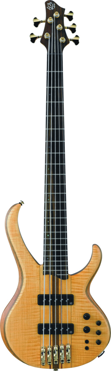 Ibanez Ibanez BTB1405E Premium Electric Bass, 5-String with Gig Bag - Vintage Natural