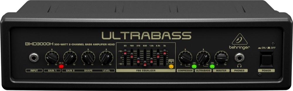 Behringer Behringer BXD3000H Ultrabass Bass Amplifier Head, 300 Watts