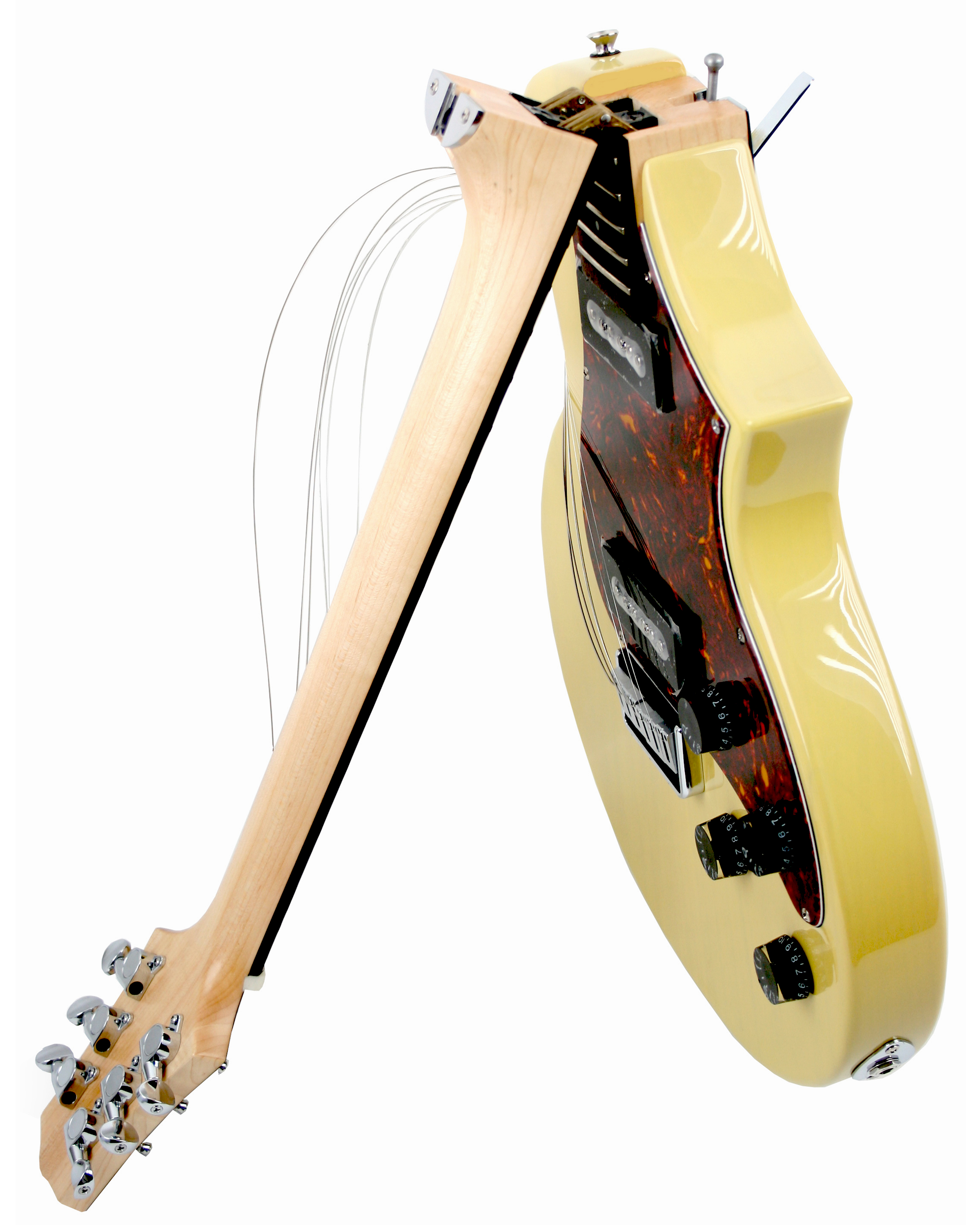 Voyage-Air Guitar Voyage Air TransAxe Bel Air VER1 Folding Electric Guitar with Bag - TV Yellow