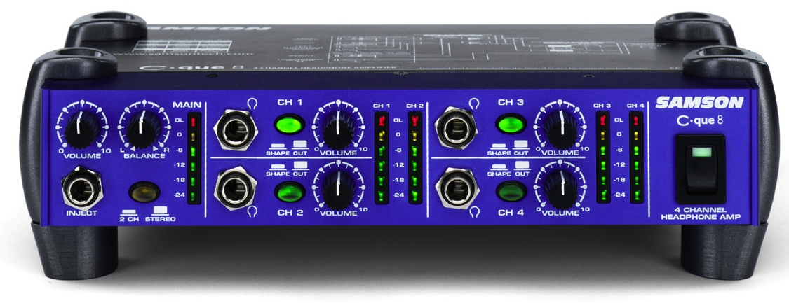 Samson Samson CQue8 Headphone Amplifier (4-Channel)