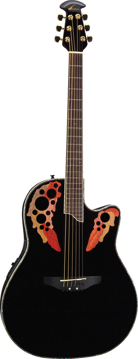 Ovation Ovation Celebrity CC44 Cutaway Acoustic-Electric Guitar - Black
