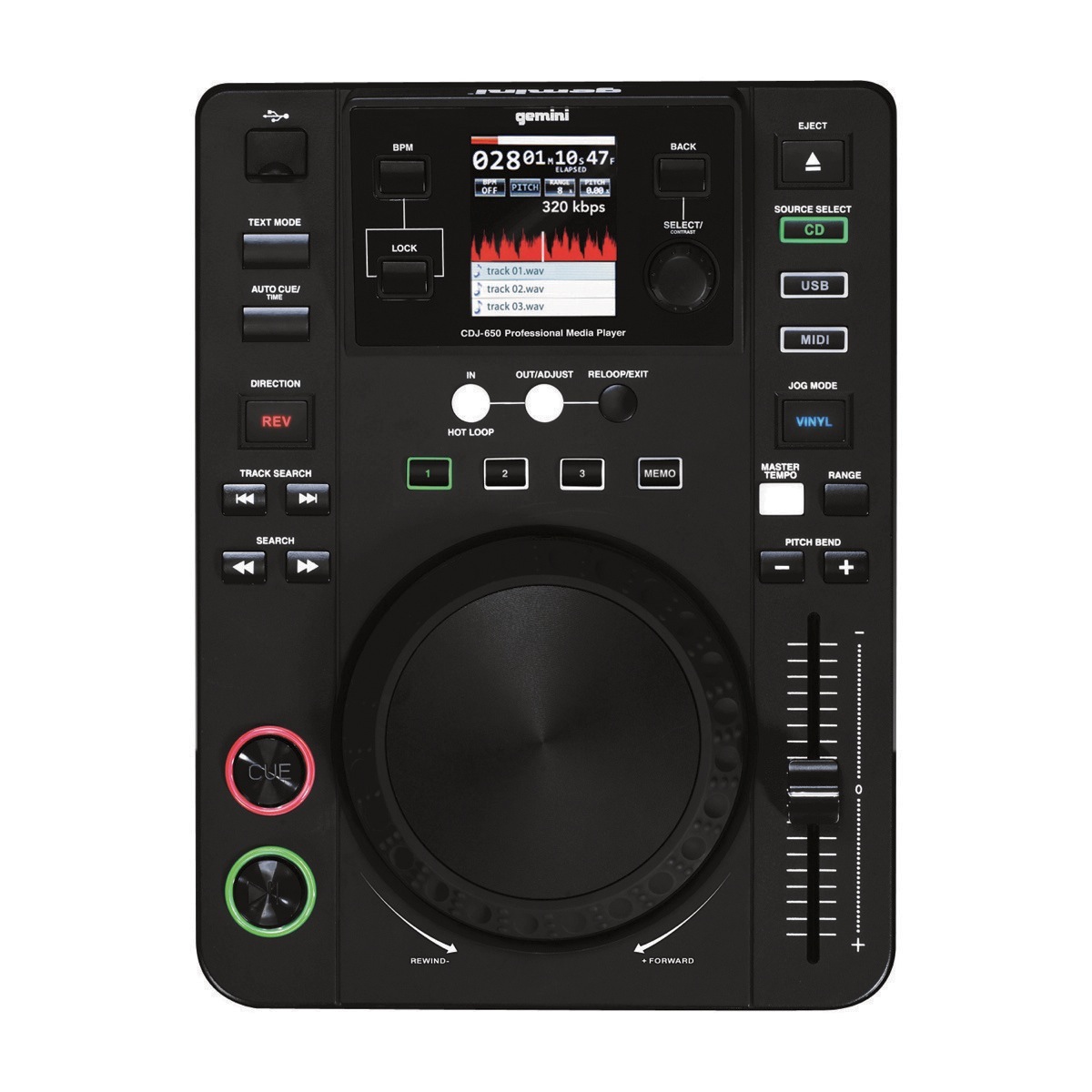 Gemini Gemini CDJ-650 Professional Media Player and Controller