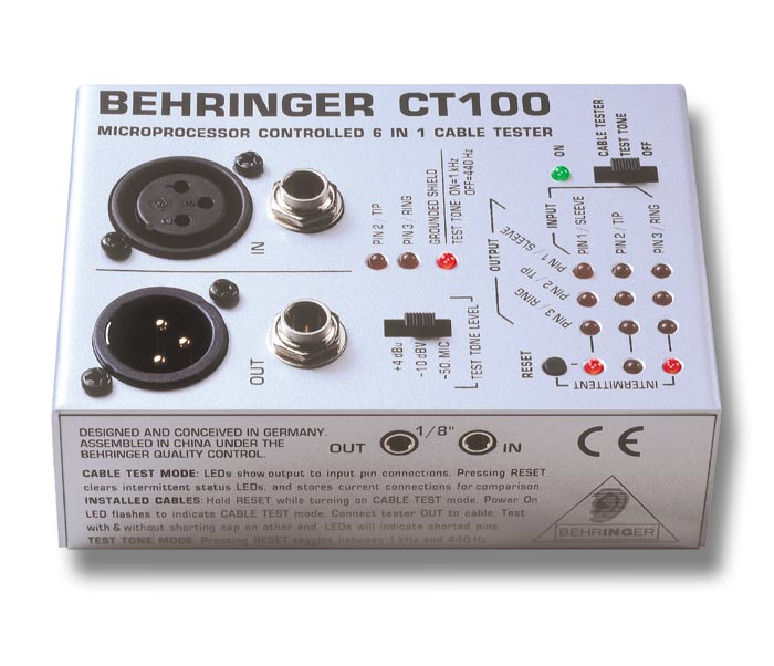 Behringer Behringer CT100 6-in-1 Cable Tester