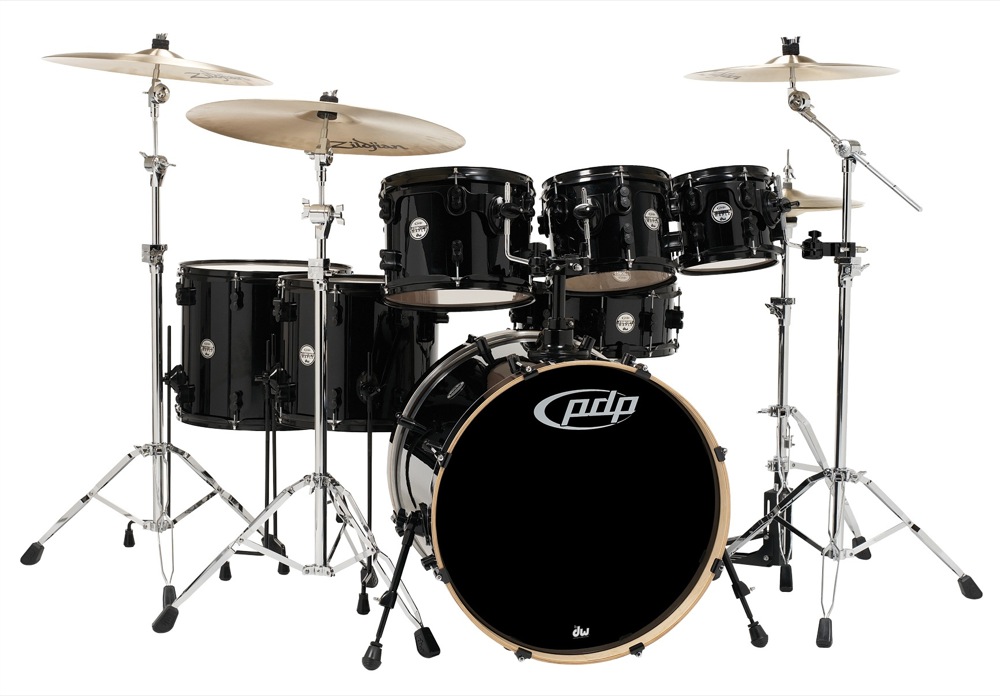 Pacific Drums Pacific Drums Concept Maple Drum Shell Kit, 7-Piece - Pearl Black