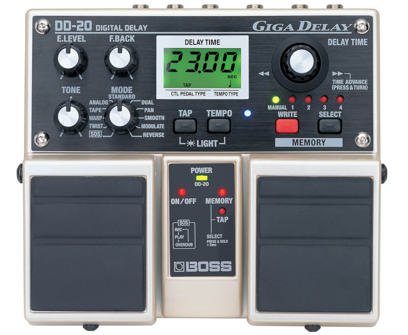 Boss Boss Giga Delay DD-20 Effects Pedal, Stereo