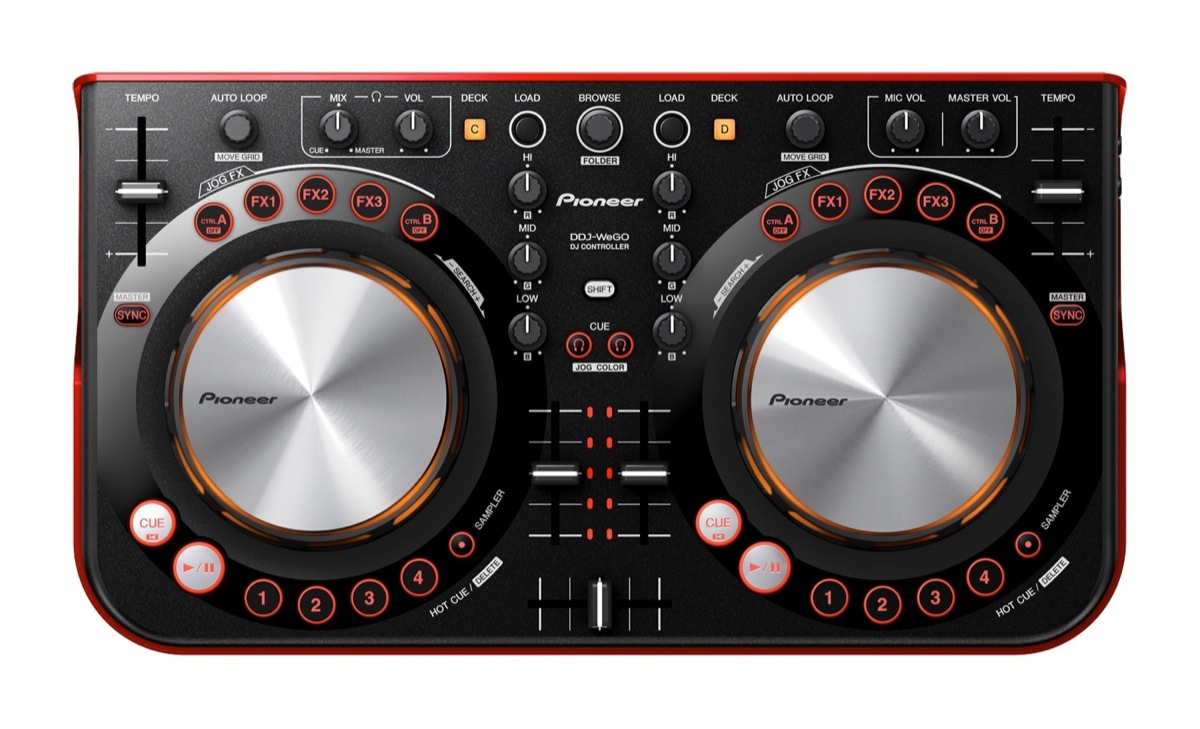 Pioneer Pioneer DDJ-WeGO Compact DJ Controller - Red