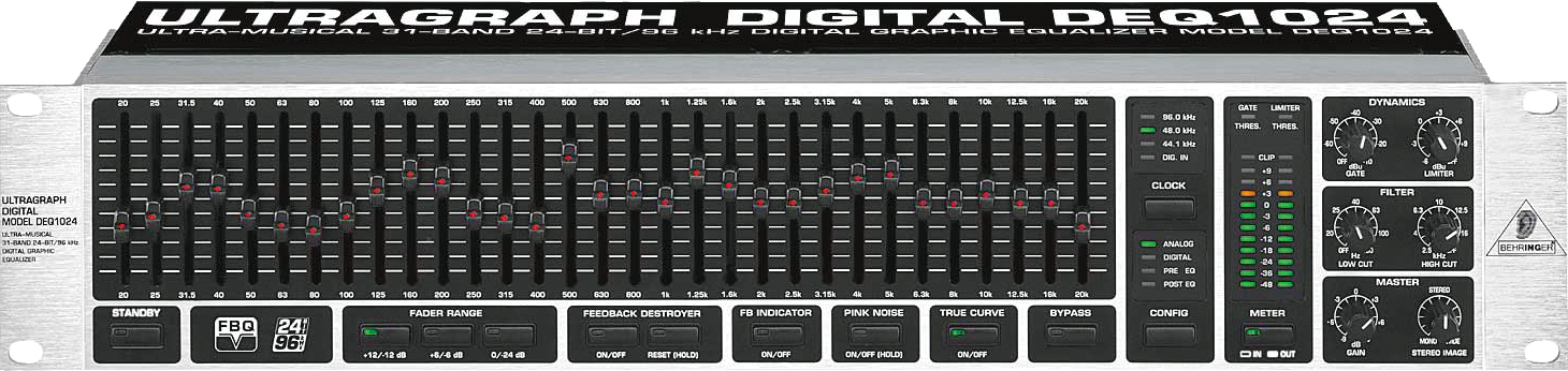 Behringer Behringer Ultragraph DEQ1024 Digital Stereo 31-Band Equalizer