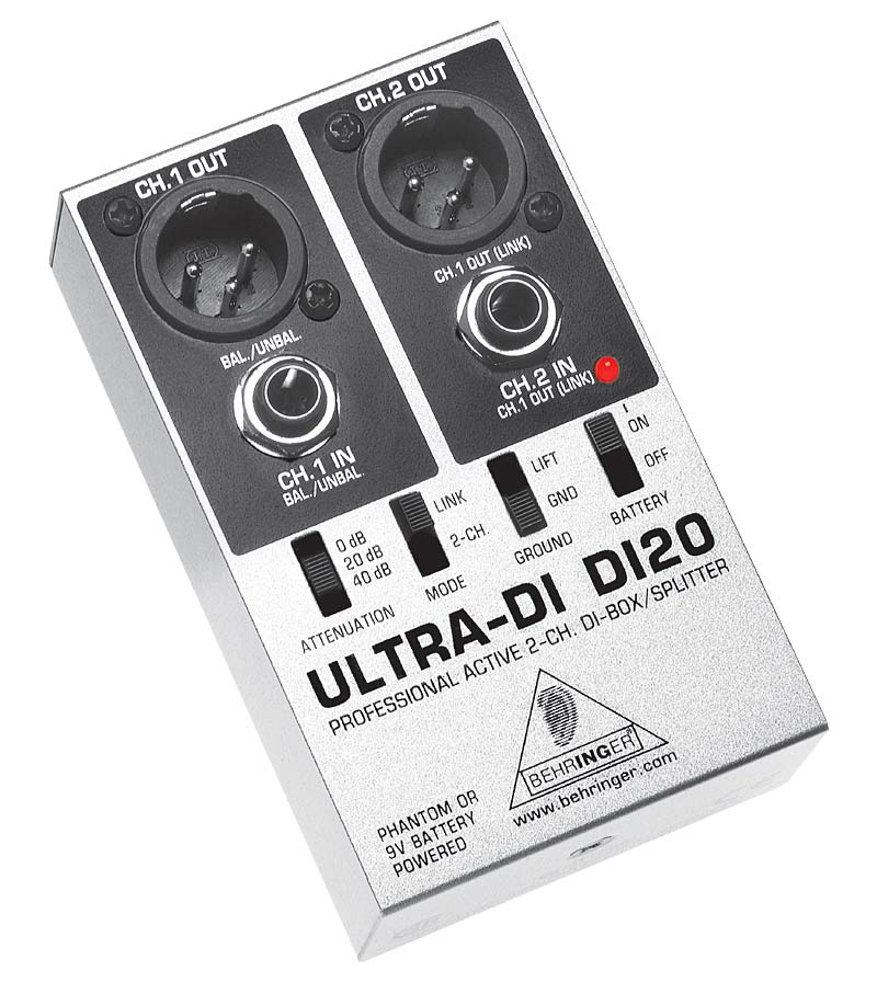 Behringer Behringer Ultra-DI DI20 2-Channel Active DI Box/Splitter