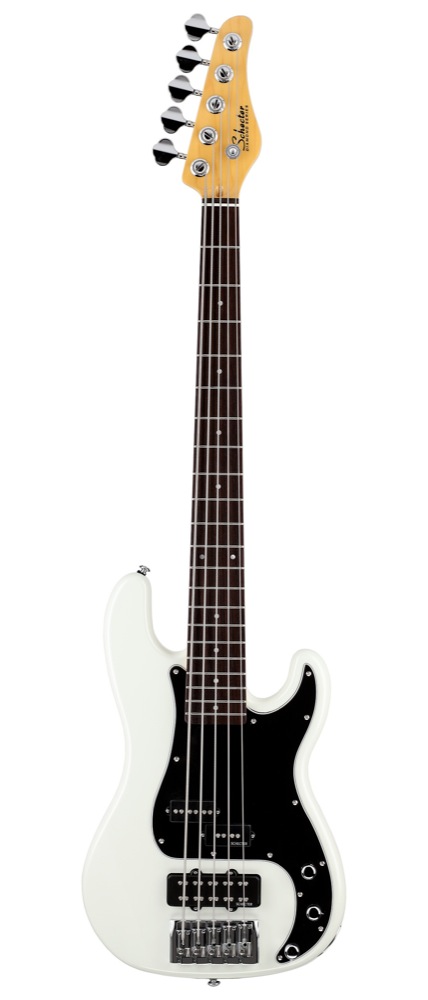 Schecter Schecter Diamond-P 5 Custom Electric Bass Guitar, 5-String - White