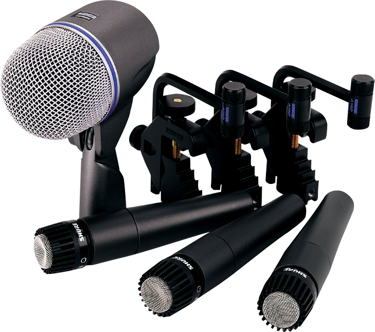 Shure Shure Beta52/SM57 Drum Microphone Package, with Rim Mounts