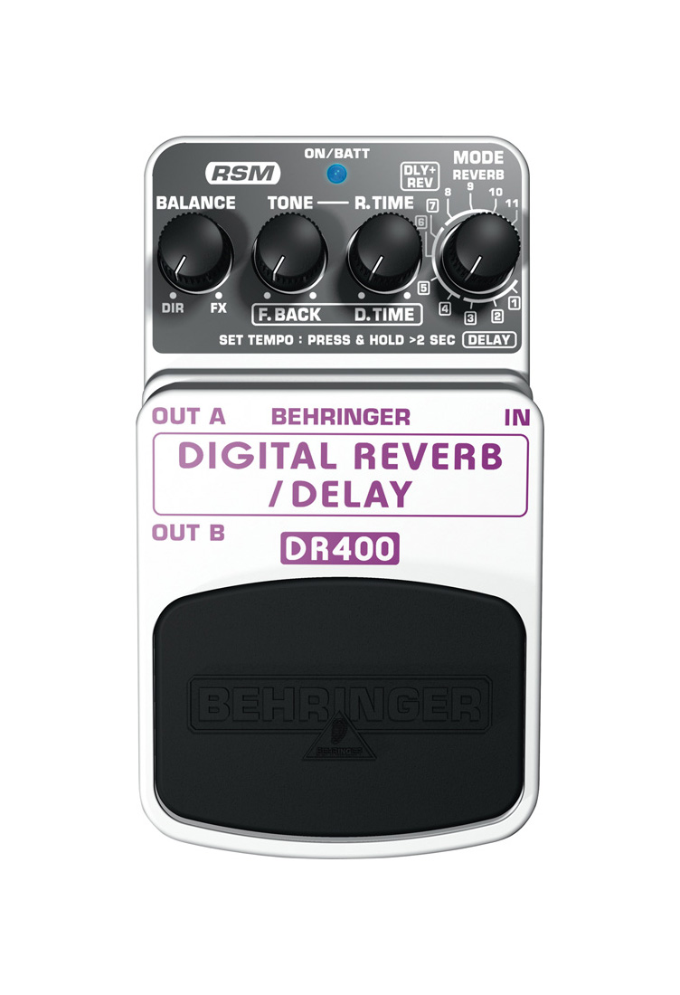 Behringer Behringer DR400 Stereo Reverb and Delay Digital Effects Pedal