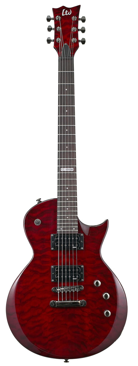 ESP ESP LTD EC-100 Electric Guitar, Quilted Maple Top - See Thru Black Cherry