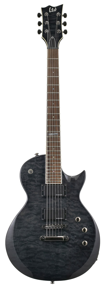 ESP ESP LTD EC-200QM Electric Guitar, Quilted Maple - See Thru Black