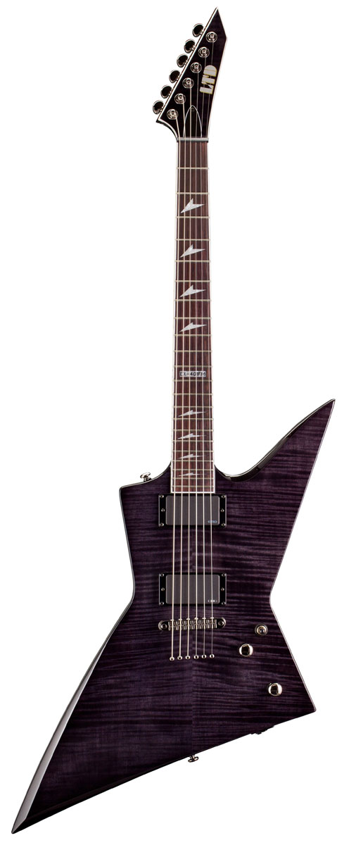 ESP ESP LTD EX401FM Flamed Top Electric Guitar - See-Thru Black