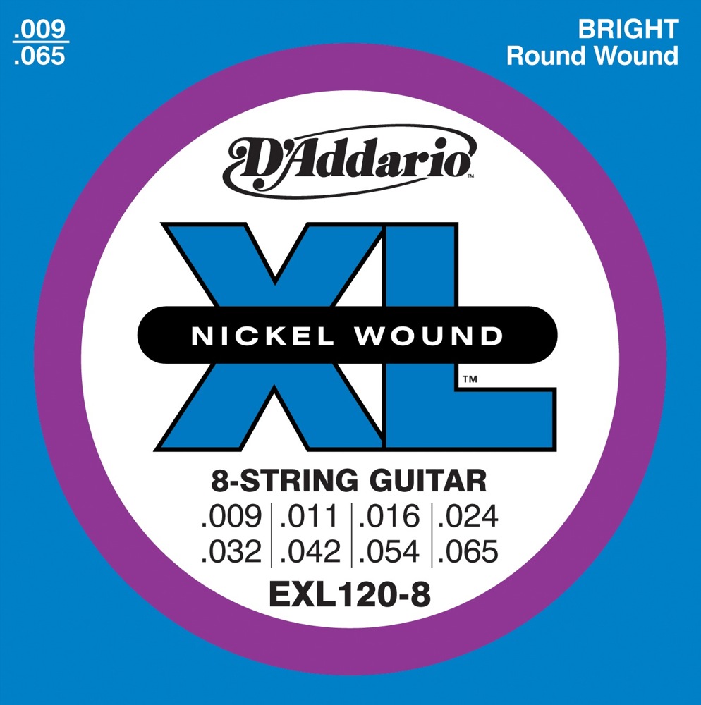 D'Addario D'Addario EXL120-8 Electric Guitar Strings (Super Light, 8-String)