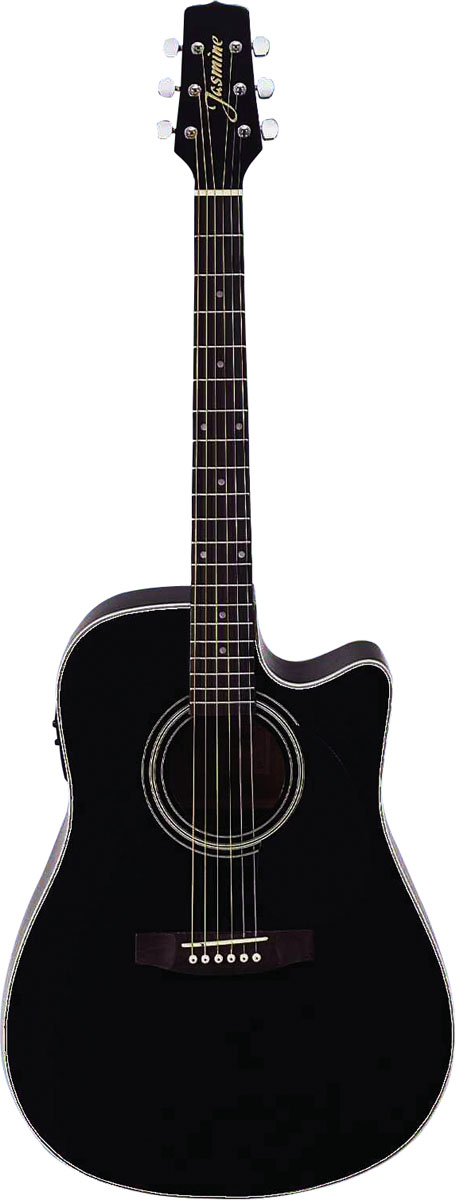 Jasmine by Takamine Jasmine by Takamine ES31C Cutaway Acoustic-Electric Guitar - Black