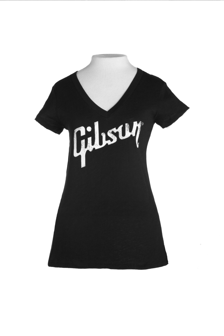 Gibson Gibson V-Neck T-Shirt (Women's) - Black (Small)