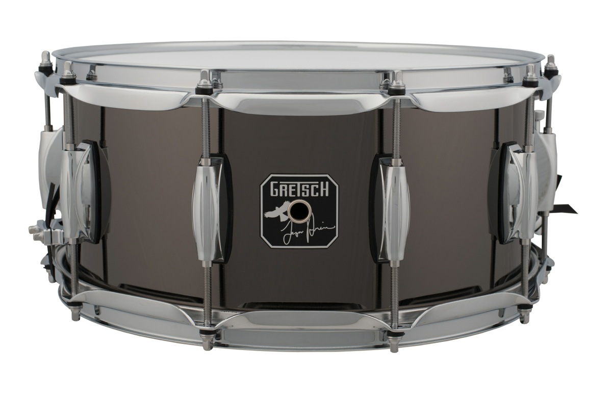 Gretsch Guitars and Drums Gretsch Taylor Hawkins Steel Snare Drum - Black (6.5x14 Inch)