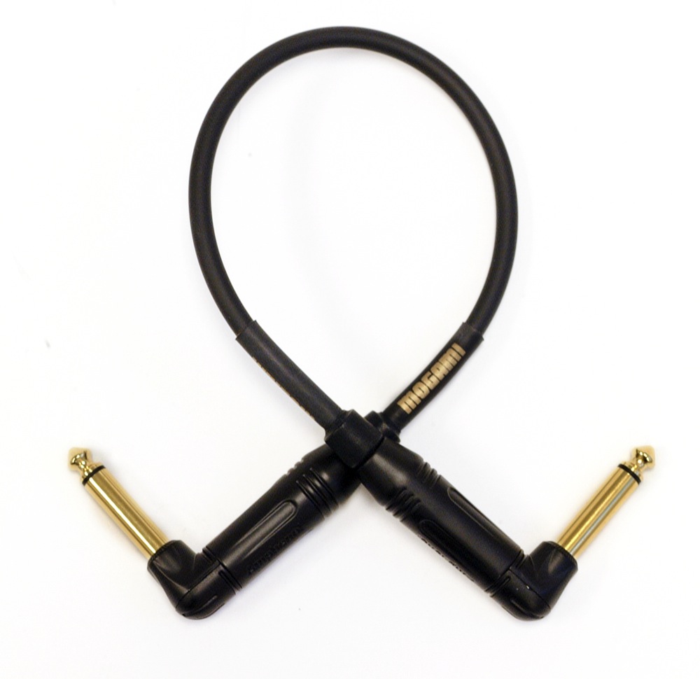 Mogami Mogami Gold Guitar/Instrument Cable with Right Angle Plugs (10 Inch)
