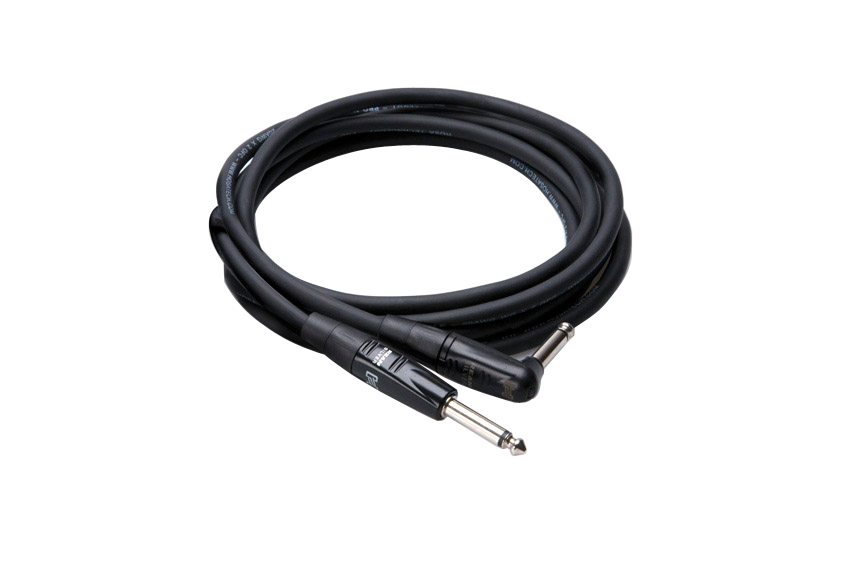 Hosa Hosa HGTR Right Angle Rean Pro Guitar Instrument Cable (10 Foot)