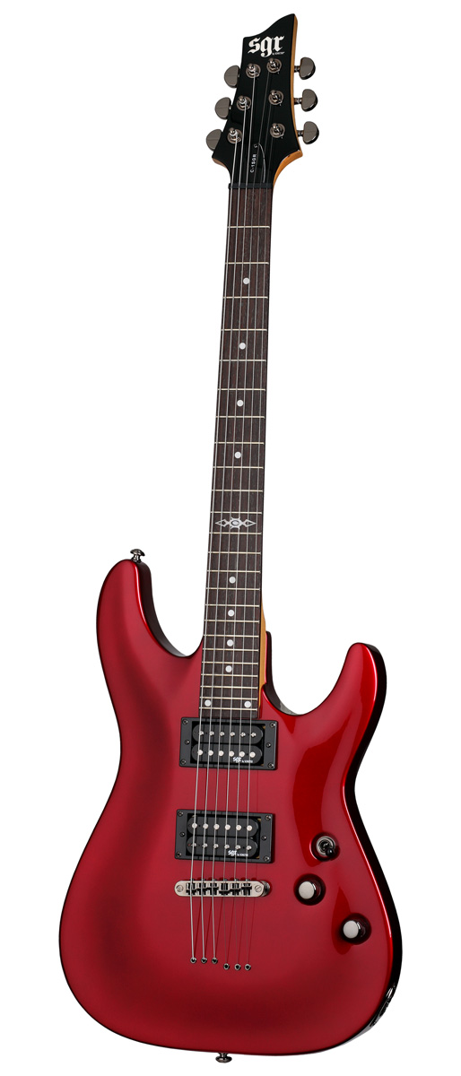 Schecter SGR by Schecter C1 Electric Guitar with Gig Bag - Metallic Red