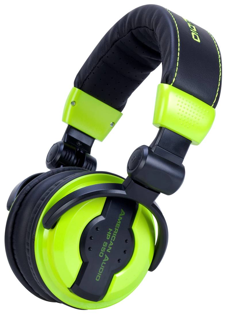 American DJ and Audio American Audio HP550 DJ Headphones - Lime Green