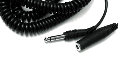 Hosa Hosa HPE-225 Coiled Headphone Extension Cable (25 Foot)