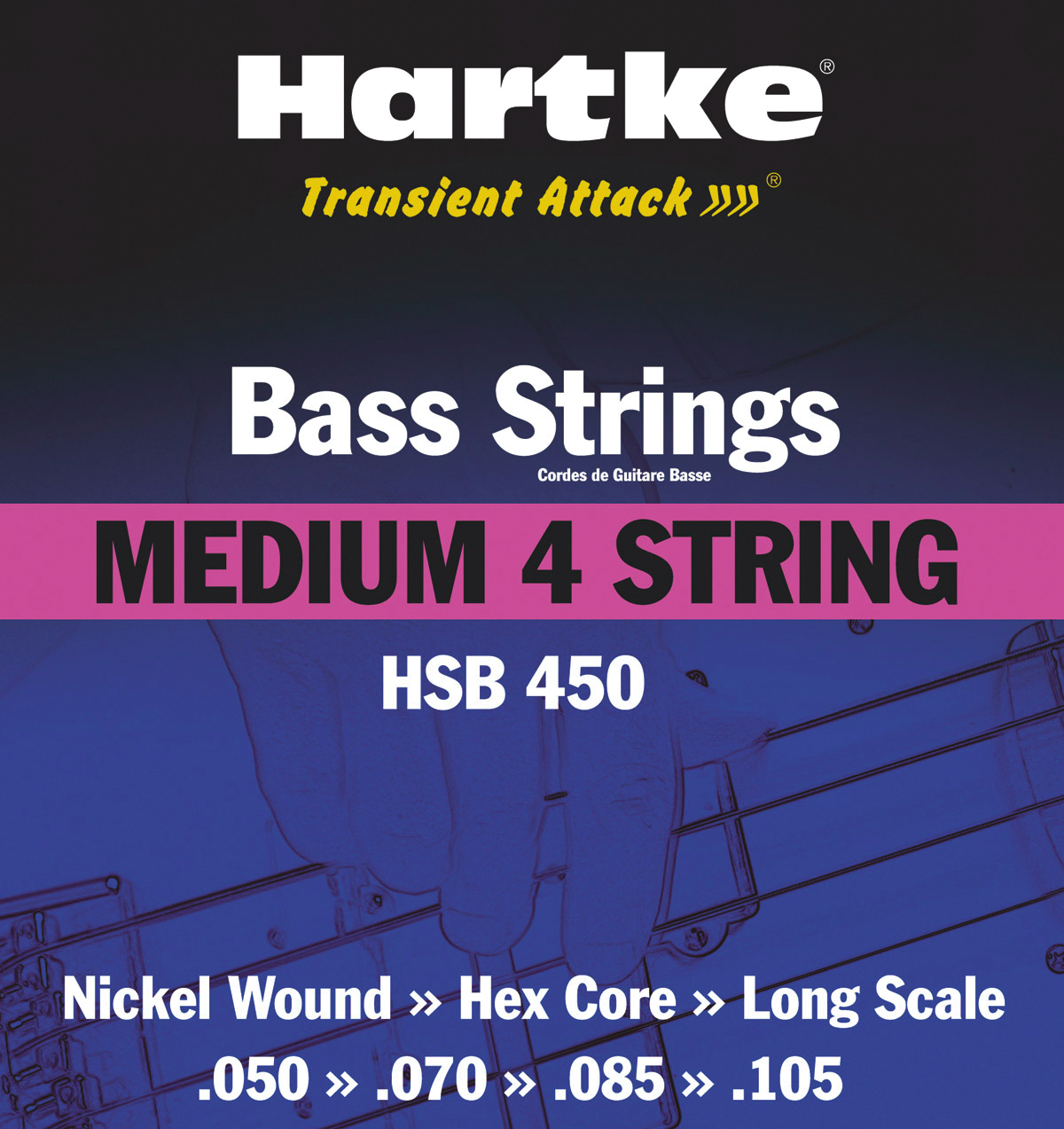 Hartke Hartke HSB450 Bass Strings, Medium, 4-String