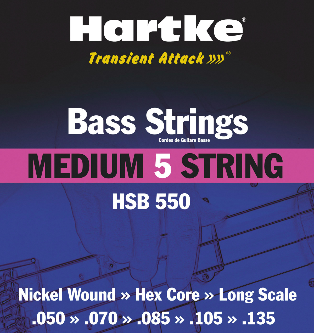 Hartke Hartke HSB550 Bass Strings, Medium, 5-String