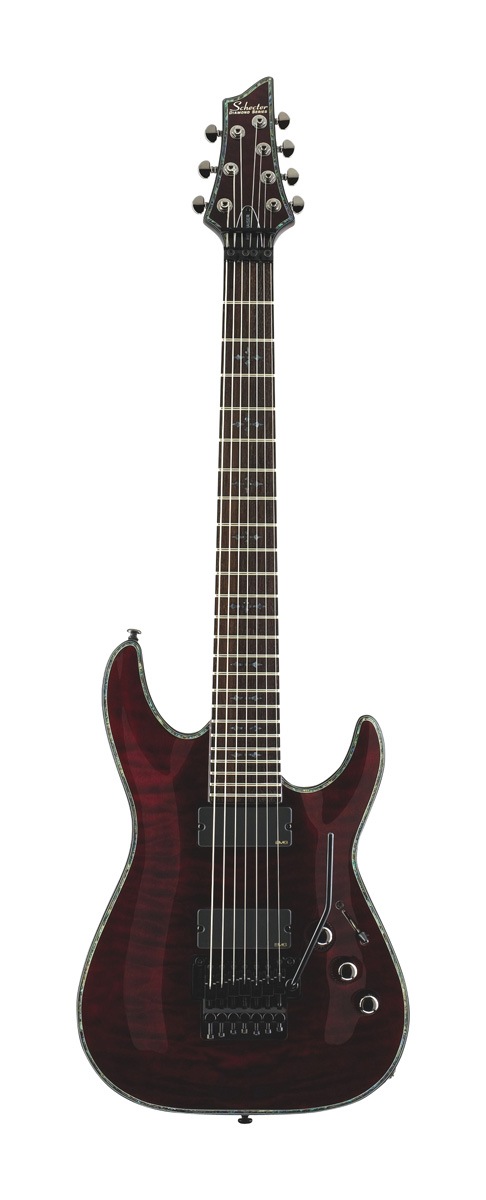 Schecter Schecter C-7 Hellraiser FR 7-String Electric Guitar w/ Floyd Rose - Black Cherry