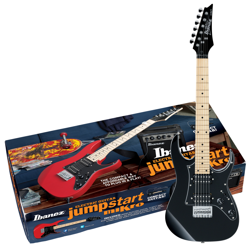 Ibanez Ibanez Mikro IJM21M Electric Guitar Package - Black Night