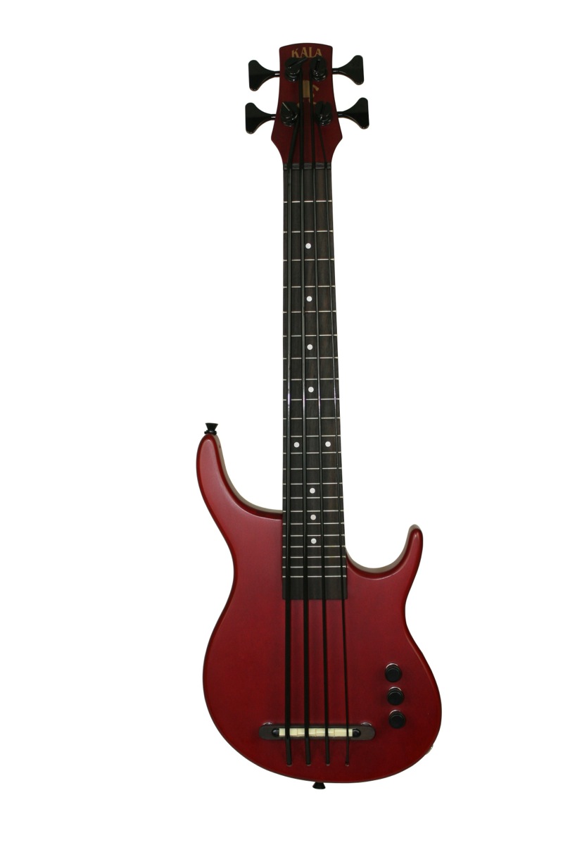 Kala Brand Ukulele Kala S-U-B U-BASS Electric Bass Ukulele with Gig Bag - Satin Red