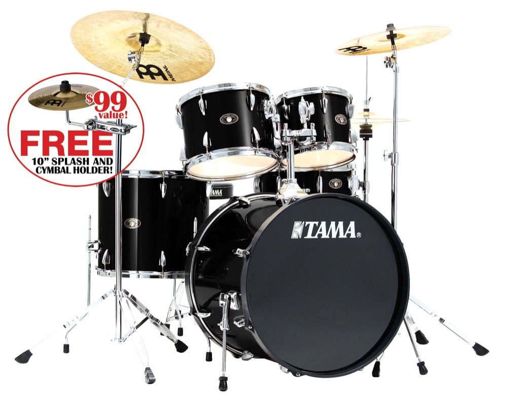 Tama Tama IS52KC Imperialstar Accel-Driver Drum Set with Meinl Cymbals - Black