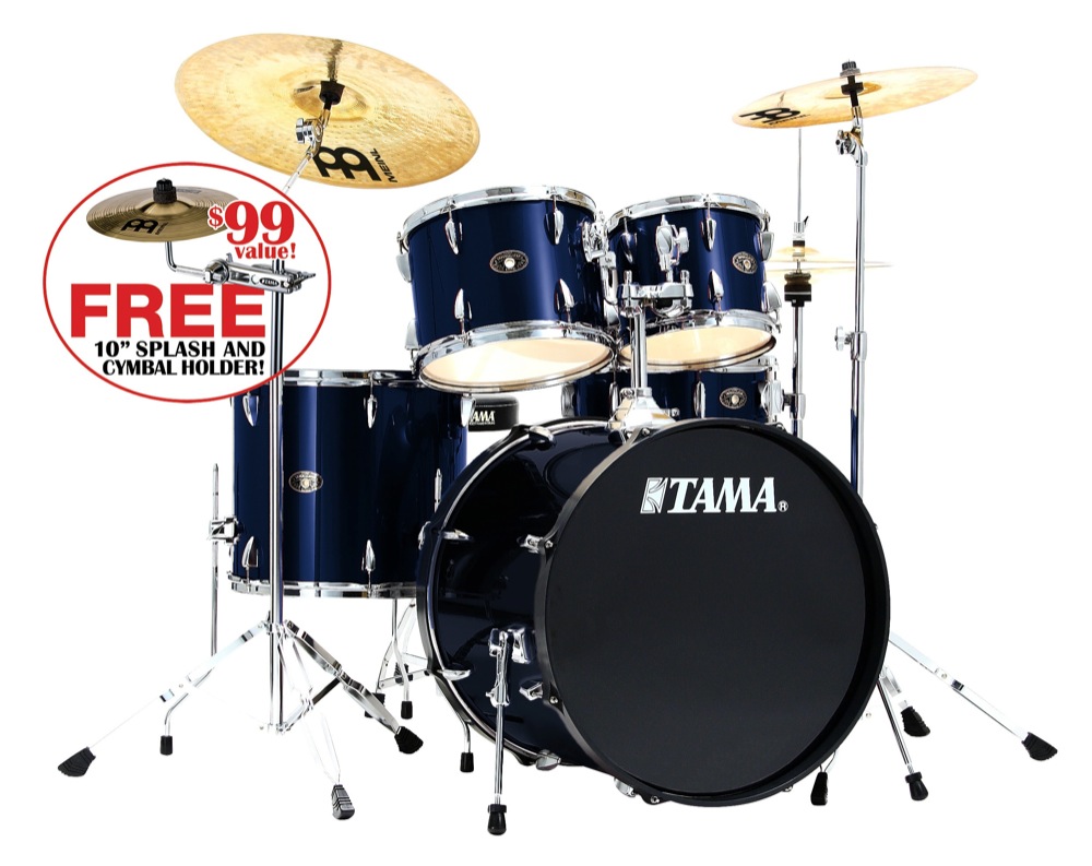 Tama Tama IS52KC Imperialstar Accel-Driver Drum Set with Meinl Cymbals - Midnight Blue