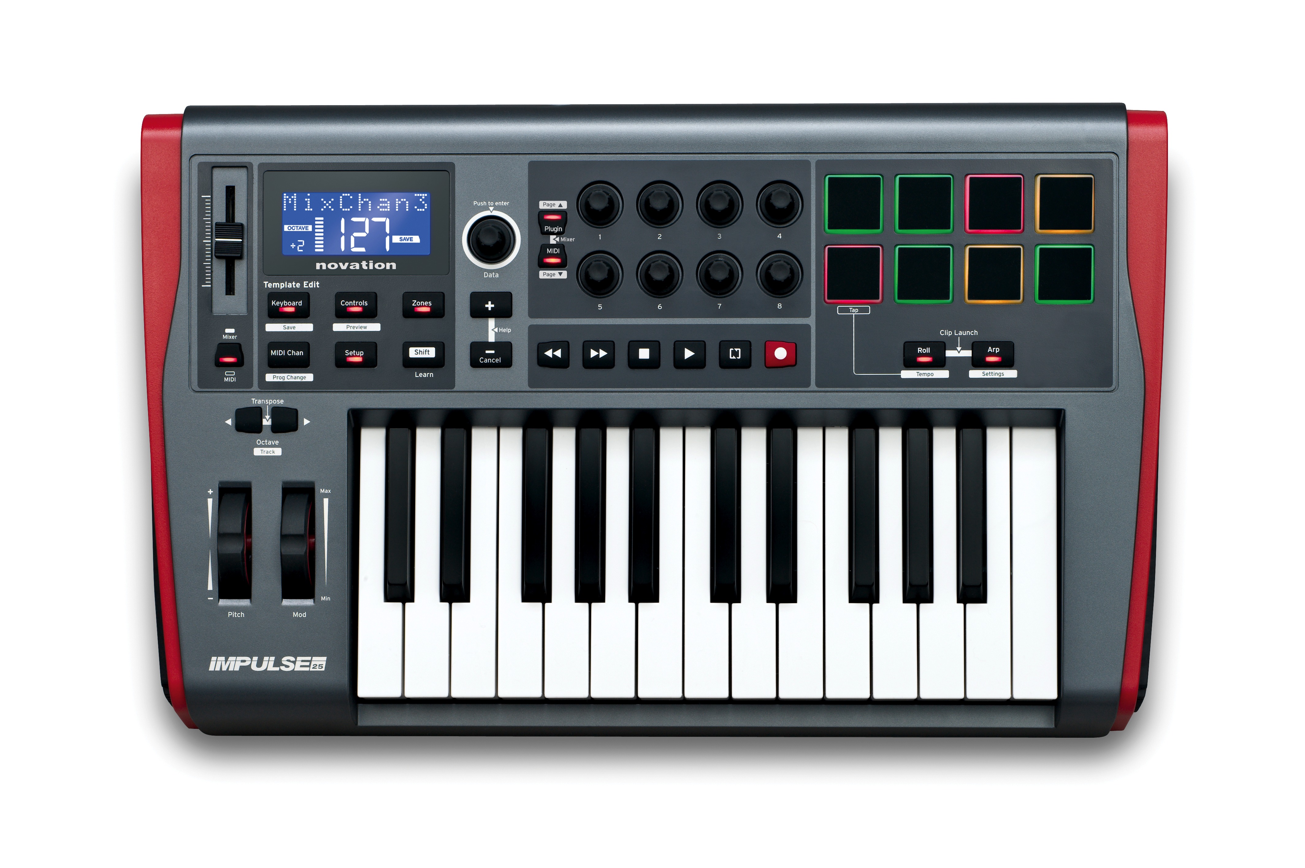 Novation Novation Impulse 25 USB/MIDI Keyboard Controller, 25-Key